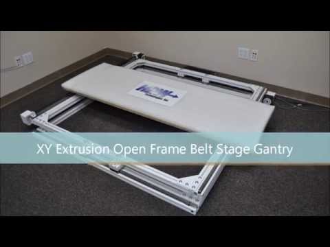 XY Extrusion Open Frame Belt Stage Gantry