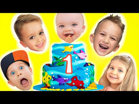 Happy Birthday Christian! First Birthday kids party with Vlad & Niki, Diana and Roma