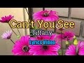 Can T You See Tiffany Lyrics Video