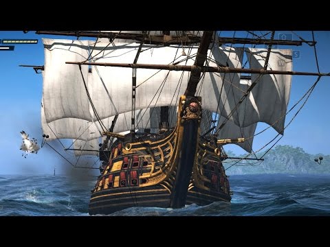 Assassin's Creed 4 Black Flag Ship Battle & Combat with the Pirate King