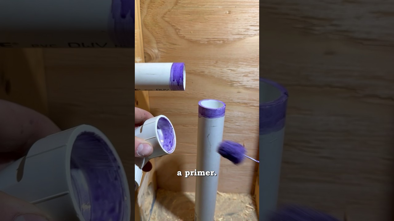 Purple Primer #plumbing #renovation #homeimprovement #plumbing101 #pvc