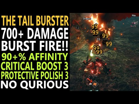THE TAIL BURSTER: 700 Damage Fullbursts + 90%  affinity Critical Boost Gunlance Meta Build. Sunbreak