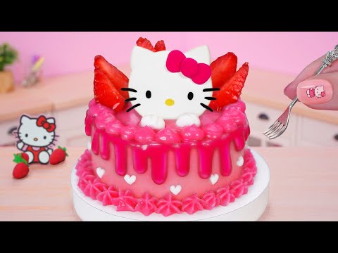 Satisfying Video | How to make Miniature Hello Kitty Cake Decorating Cutting ASMR #34