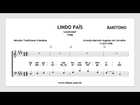 TTBB 0109 5B LINDO PAÍS BARÍTONO KIT ENSAIO MIDI