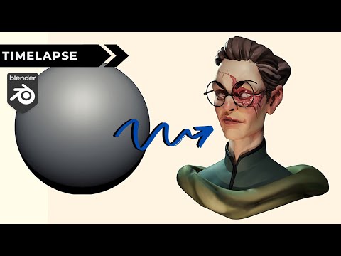 Old Women Character Sculpting in blender 2.9