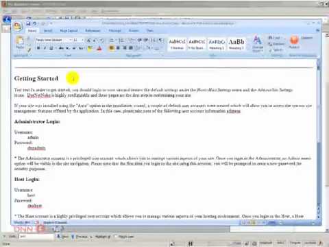 DotNetNuke Tutorial, DNN Word Editor module review - Video #47