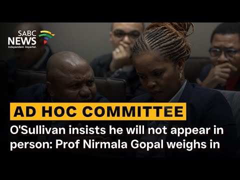 AD Hoc Committee | O'Sullivan insists he will not appear in person: Prof Nirmala Gopal weighs in
