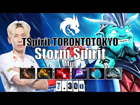 Storm Spirit Mid | TSpirit.TORONTOTOKYO | TI10 CHAMPION EZ MID EZ GAME | 7.30e Gameplay Highlights