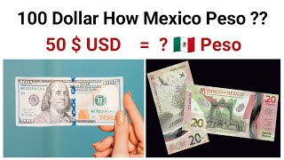 Today 50 United States Dollar how much Mexican Peso| 50 usd to mxn| Dollar to Peso