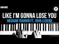 Meghan Trainor - Like I'm Gonna Lose You Ft. John Legend Karaoke SLOWER Acoustic Piano Instrumental