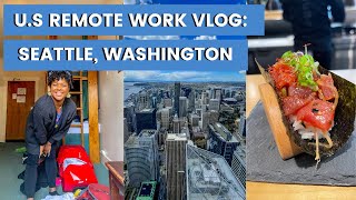 Remote (social) work diaries 🇺🇸: working remotely in seattle, washington, sushi, communion
