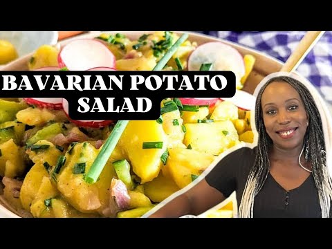 Bavarian (German) potato salad with cucumber
