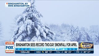 Binghamton, NY Meteorologist On Record April Snow: ‘Fairly Rare Event’