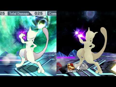 Mewtwo 3DS Vs Wii U Comparison