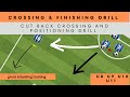 Football crossing drill - CUT BACK CROSS - positioning - shooting & finishing soccer drills