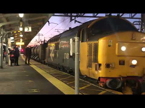 Class 37401 + 68001 RailCleaner departing Colchester North Station | GEML - Freight