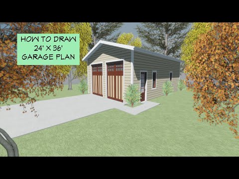 24' x 36' x 10' Garage Plan Time Lapse Video