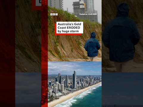 Video | Surfers Paradise in Australia has eroded after a cyclone hit. #CycloneAlfred #GoldCoast