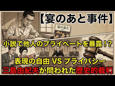 【宴のあと事件（東京地判昭和39年9月28日）】小説で他人のプライベートな情報を暴露すると？