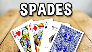 How to play SPADES cardgame (official rules, instructions and gameplay) | Spielregeln TV