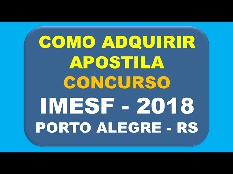 Baixar Apostila Concurso IMESF 2018 - Porto Alegre RS