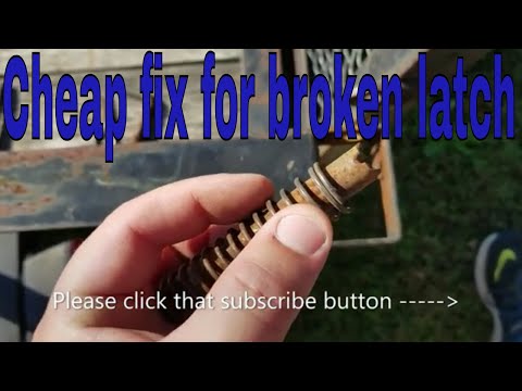 DIY trailer gate spring LATCH REPAIR for cheap Replacement utility fix broken Carry-on