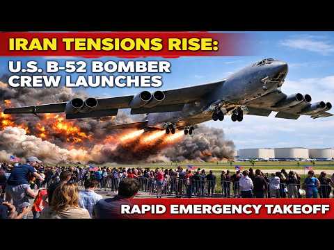 Iran Tensions Rise: U.S. B-52 Bomber Crew Launches in Rapid Emergency Takeoff