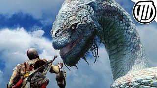 God of War 4: ALL World Serpent Cutscenes 4K (Jörmungandr, Giant Snake)