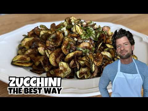Crispy Fried Zucchini with Mint Garlic Vinaigrette