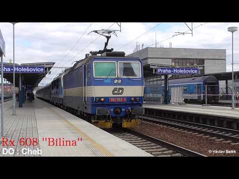 Rx 608 ''Bílina'' mimořádně v čele s ČD 362 052 - Praha-Holešovice - 29.3.2018
