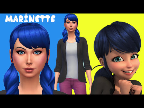 Sims 4 Creation of "Miraculous Ladybug" MARINETTE and ADRIEN!