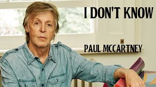 Paul McCartney - I Don´t Know (Instrumental)