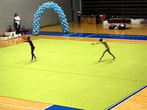 Rhythmic Gymnastics.Elgava"BALTIC FLOWER-2012"Vlada Pridatko,Diana Kovalenko 2003g. B/P