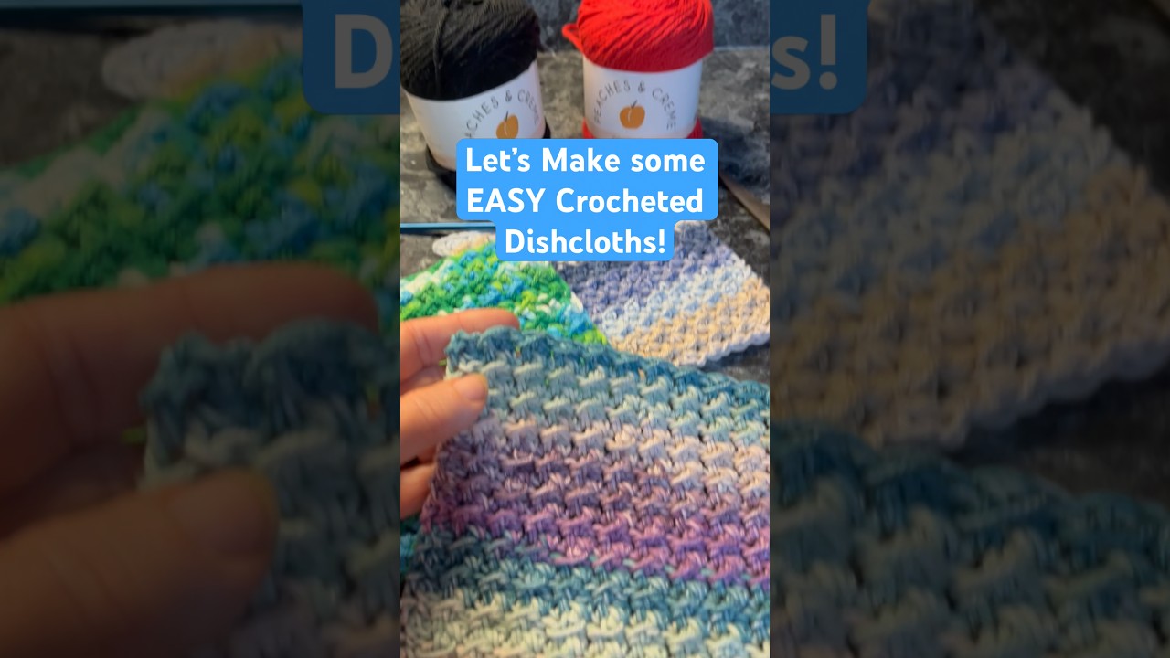 🧶 Let’s Make Some EASY Crocheted Dishcloths!!! #crocheting #crochettutorial