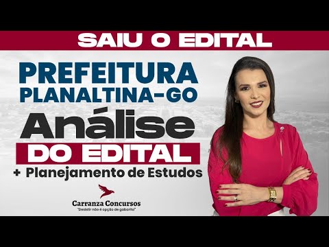 Concurso Planaltina-GO Edital + Planejamento de Estudos | Concurso Público 2025