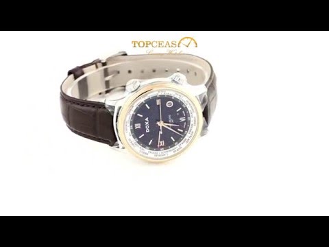 Ceas Doxa Blue Planet GMT Steel Rose Gold (D181RBU) - full HD