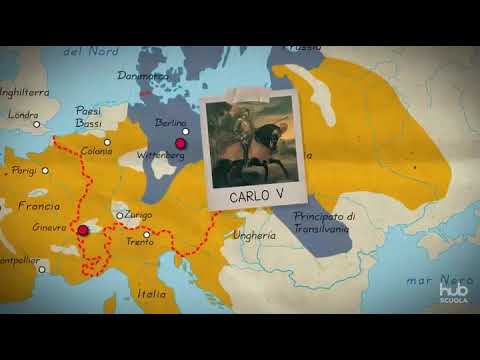 Carta animata - La diffusione delle religioni nell'Europa del XVI secolo