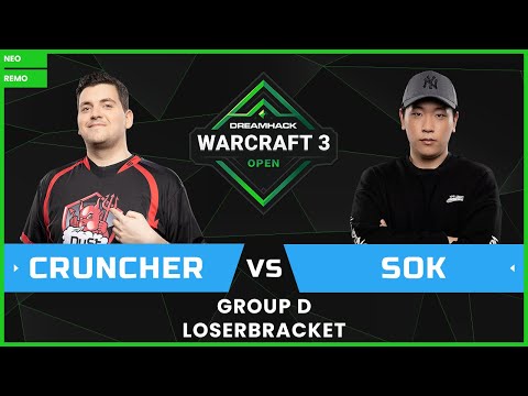 DreamHack Warcraft III Open 2021 Finals - [HU] Cruncher vs. Sok [HU] - Group D LB