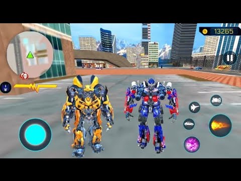 Robot Araba Oyunları #10 - Optimus Prime Multiple Transformation Jet Robot 2020 Android Gameplay