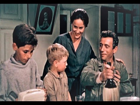 Alida Valli in 'La Grande Strada Azzurra' with Yves Montand, movie 1957