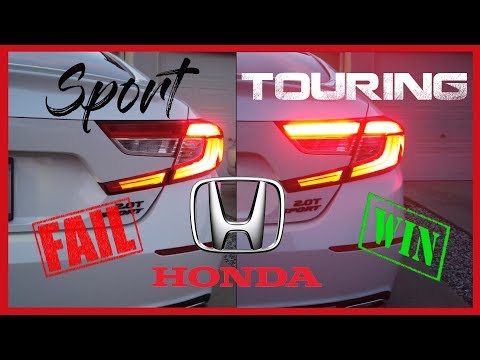 2018-2019 Honda Accord Touring Taillights on Sport Trim