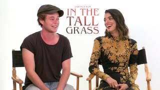 IN THE TALL GRASS Interview - Laysla De Oliveira and Harrison Gilbertson! video