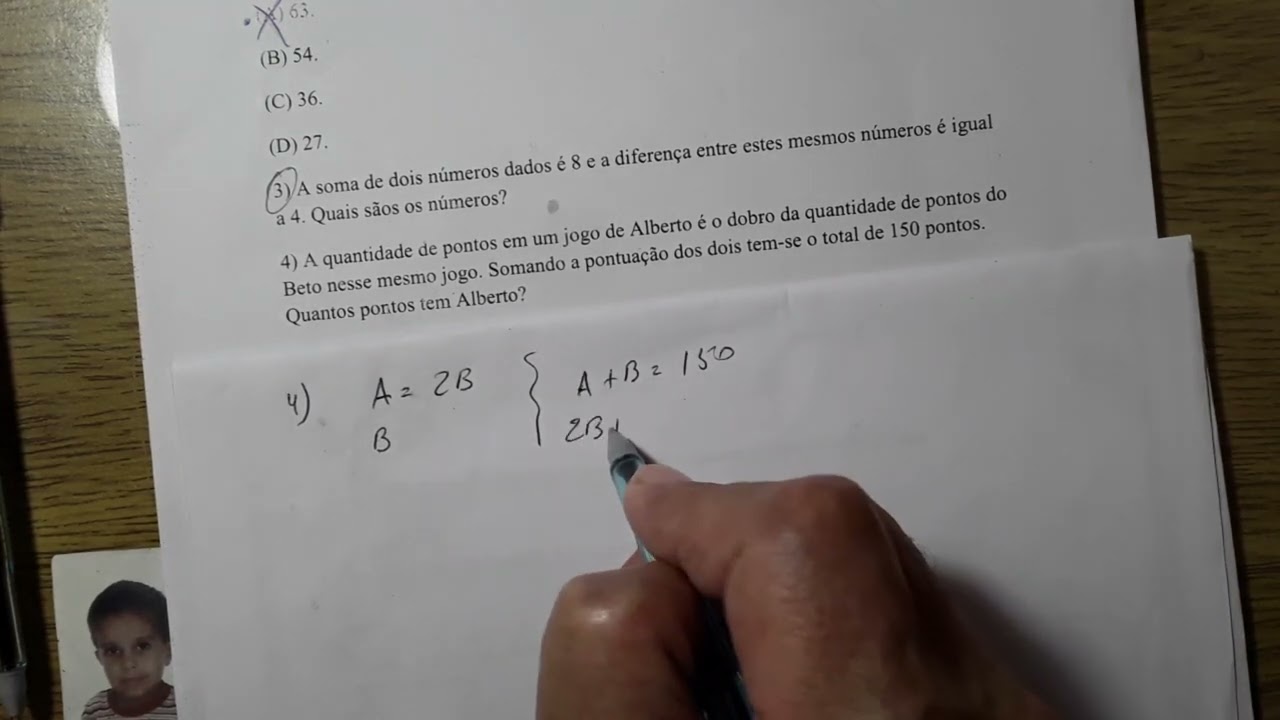 A quantidade de pontos em um jogo de Alberto é o dobro da quantidade