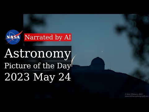APOD: 2023-05-24 - Observatory Aligned with Moon Occulting Jupiter (Narrated by Salli)