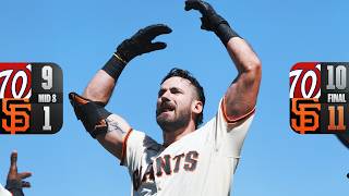 ENTIRE COMEBACK: Down 9-1 in the 8th, Bryce Eldridge caps Giants' 10-run rally with WALK-OFF SLAM ????