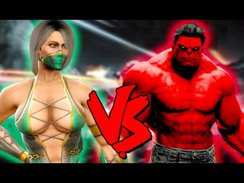 Jade Vs Red Hulk Army - Epic Battle - Mortal Kombat Costume Skin Mod