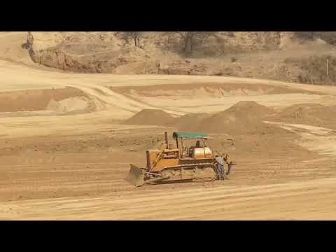 Caterpillar D8R Bulldozer Working On Huge Construction Site - Labrianidis Construction Works