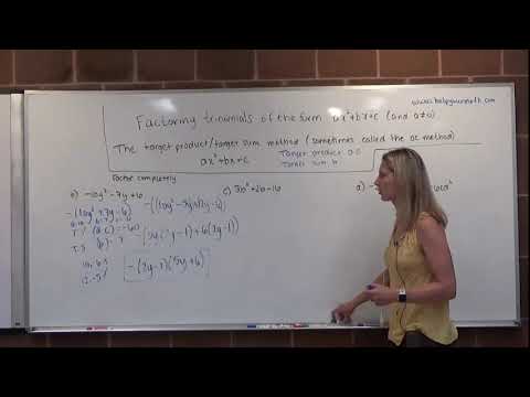 [SL]Factoring Trinomials With Leading Coefficient not 1 - AC Method By Grouping