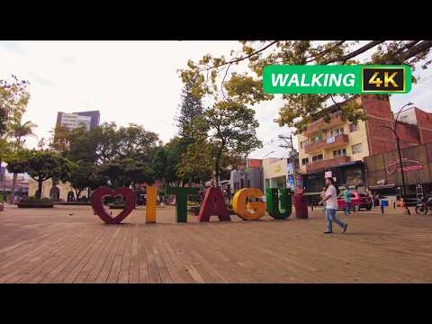 🔥 Así se Vive el CENTRO de ITAGÜÍ 🇨🇴 Recorrido por el Parque Principal y Zona Comercial Sin Destino