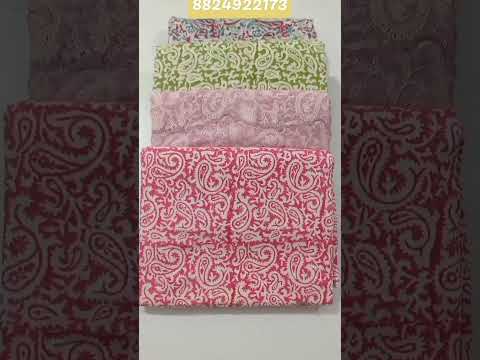 Pink Designer Hand Block Printed Cotton Sarong